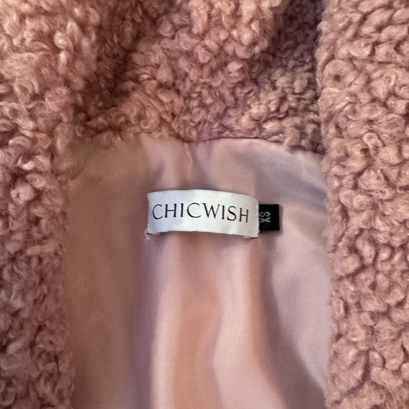 Chic Wish Feeling of Warmth faux fur coat in mauve XS - Picture 4 of 4